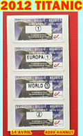 2012 - TITANIC 5 TIMBRES AUTOCOLLANTS TOUJOURS EN COURS - 2011-2020