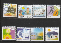 Grece N° 2277 à 2284 ** Timbres De Message - Neufs