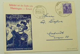 Befördert Mit Der Postkutsche Meiningen-Erfurt-1953. - Postkaarten - Gebruikt