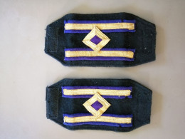 Véritable Britannique Marchande Marine Epaulette  Noir Violet Doré - Autres & Non Classés