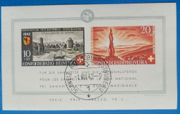 1942 Zu B 19 PRO PATRIA Obl. SCHWEIZ. AUTOMOBIL-POSTBUREAU 1.8.42 ATTEST SBK 250 CHF Voir Description - Blocs & Feuillets