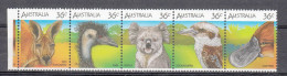 Australie 1986 Mi Nr 988 - 992, Animals, Dieren Strip Va 5 - Neufs
