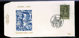 1981 2030 FDC (Koksijde) :  " Kerstmis/Noél " - 1981-1990