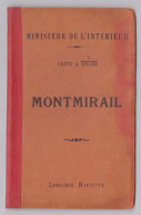 Carte D' Etat Major Ministère De L' Intérieur Montmirail Librairie Hachette Mise à Jour 1912 - Topographical Maps