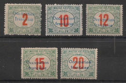 HONGRIE / ARAD - 1919 - Taxe TT N°YT. 6 à 10 - Série Complète - Neuf Luxe ** / MNH - Ungebraucht