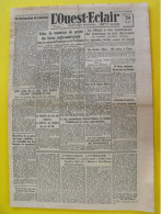 Journal L'OUest Eclair Du 24 Mai 1944. Collaboration Guerre Le Mans Bombardé Laval Mayenne - Autres & Non Classés