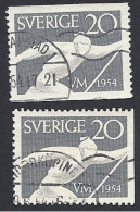 Schweden, 1954, Michel-Nr. 388 A+Dr, Gestempelt - Gebraucht