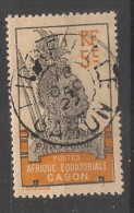 GABON - 1922 - N°YT. 82 - Guerrier 5c Jaune-orange - Oblitéré / Used - Oblitérés