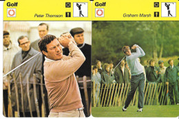 GF1624 - FICHES GOLF - PETER THOMSON - GRAHAM MARSH - TONY JACKLIN - HOWARD CLARK - DAI REES - HENRY COTTON - Altri & Non Classificati