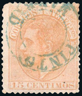 Madrid - Edi O 210 - 15 Céntimos - Mat Fech. Tp. II Azul Mudo "Pinto" - Used Stamps