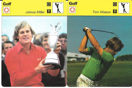 GF1622 - FICHE GOLF - ARNOLD PALMER - JOHNNY MILLER - TOM WATSON - LANNY WADKINS - Andere & Zonder Classificatie