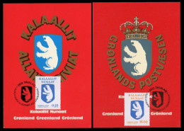 GREENLAND (2023) Carte S Maximum Card S - Coat Of Arms, Definitives 2023, Blason, Wappen, Escudo, Ours, Bear, Bären - Cartes-Maximum (CM)