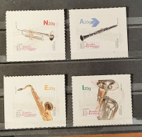 2024 - Portugal - MNH - Music Instruments Of Civil Bands - 4 Self Adhesive Stamps - Ungebraucht