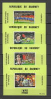 Dahomey 1974 Football Soccer World Cup Set Of 4 S/s Imperf. MNH -scarce- - 1974 – West Germany