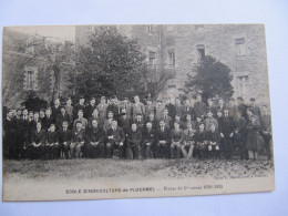 CPA -  ECOLE D'AGRICULTURE DE PLOERMEL - ELEVES DE 1ère ANNEE 1920-1921 - Ploërmel