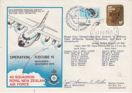 Ross Dependency 1979 Operation Icecube 15 Signature  Ca Scott Base 17 NOV 1979 (RT177) - Covers & Documents