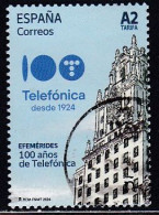 2024-ED. 5740- Efemérides. 100 Años De Telefónica- USADO - Oblitérés