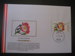 Österreich- FDC Sonder-Umschlag Heckenrose Automatenmarken Sonderpostamt 62 Ct., MiNr. 30.1 - Machine Labels [ATM]