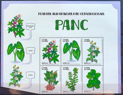 C 4148 Brazil Stamp Food Plants PANC Gastronomy 2024 Vignette PANC - Unused Stamps