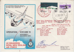 Ross Dependency 1979 Operation Icecube 15 Signature  Ca Scott Base 21 NOV 1979 (RT181) - Brieven En Documenten