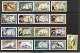 Antigua 1970 MNH Definitives Sg 323/85 - 1960-1981 Autonomia Interna