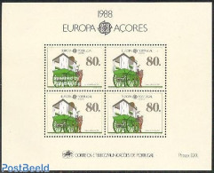 Azores 1988 Europa, Transport S/s, Mint NH, History - Nature - Transport - Europa (cept) - Horses - Coaches - Postkoetsen