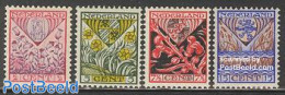 Netherlands 1927 Child Welfare 4v, Mint NH, History - Nature - Coat Of Arms - Flowers & Plants - Nuovi