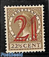 Netherlands 1929 Overprint 1v, Unused (hinged) - Ungebraucht