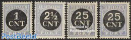 Netherlands 1923 Postage Due, Overprints 4v, Unused (hinged) - Autres & Non Classés