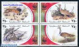 Palestinian Terr. 2001 WWF 4v [+], Mint NH, Nature - Birds - World Wildlife Fund (WWF) - Palestina