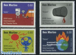 San Marino 2008 International Planet Earth Year 4v, Mint NH, Nature - Environment - Water, Dams & Falls - Nuevos