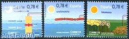 Spain 2010 Renewable Energy 3v, Mint NH, Nature - Science - Environment - Energy - Unused Stamps