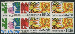 Netherlands 1968 Child Welfare 5v, Blocks Of 4 [+], Mint NH, Art - Children's Books Illustrations - Fairytales - Ungebraucht