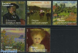 San Marino 2011 French Painters 5v, Mint NH, Nature - Flowers & Plants - Horses - Art - Edgar Degas - Modern Art (1850.. - Neufs