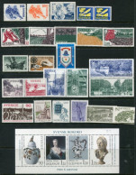 SWEDEN 1979 Issues Almost Complete  MNH / **.  Michel 1053-95, Block 7 Except 1056 - Unused Stamps