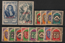 ALGERIE - Année Complète 1947 - N°YT. 253 à 266 - Complet - 14 Valeurs - Neuf Luxe ** / MNH / Postfrisch - Années Complètes