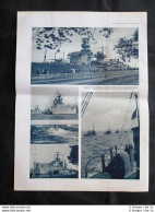 Nurnberg, Admiral Scheer, Deutschland, Leipzig + Flotta Italia Stampa Del 1937 - Autres & Non Classés