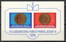 Liechtenstein Block 13 ** MNH – 1976 - 70th Birthday Franz–Joseph II - Bloques & Hojas