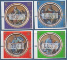 Vatican 2002 ATM-stamps 4 Values - Fluorescent MNH - Machines à Affranchir (EMA)