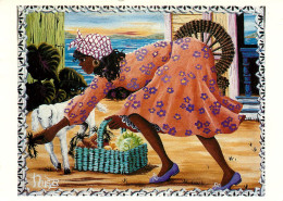 Guadeloupe  Sara's Goat  Caribbean Scene De Nuszka Woyda's  (scan Recto-verso) Ref 1006 - Saint Martin