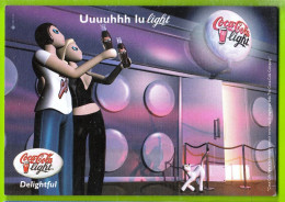 Advertising Postcard- Coca Cola Light, Delightful. Standard Size, New, Divided Back, Ed. Promocard N° PC3498. - Cartes Postales