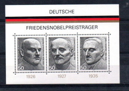 ALLEMAGNE - GERMANY - 1975 - M/S - B/F - PRIX NOBEL DE LA PAIX - NOBEL PEACE PRICE - FRIEDENSNOBELPREISTRÄGER - - 1959-1980