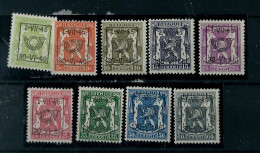 Série Complète N° PRE 538/46  (*) Avec  Charnière  --  I - VII - 45 --  30 - VI - 46  -- - Typo Precancels 1936-51 (Small Seal Of The State)