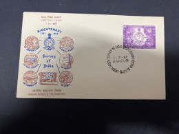 10-5-2024 (4 Z 37) INDIA FDC Cover - 1967 - Survey Of India Bicentenary - FDC