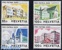 Switzerland 2005 Pro Patria 4v, Mint NH, Religion - Cloisters & Abbeys - Art - Architecture - Unused Stamps