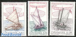Denmark 1996 Wooden Ships 3v, Mint NH, Transport - Ships And Boats - Neufs