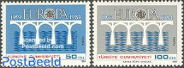 Türkiye 1984 Europa 2v, Mint NH, History - Europa (cept) - Art - Bridges And Tunnels - Other & Unclassified