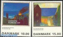 Denmark 1995 Paintings 2v, Mint NH, Art - Modern Art (1850-present) - Neufs