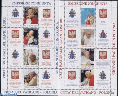 Vatican 2004 Poland & Europe 2 S/s, Mint NH, History - Religion - Various - Coat Of Arms - Europa Hang-on Issues - Pop.. - Unused Stamps