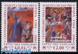 Vatican 2004 Pope Pius V 2v, Mint NH, Religion - Pope - Nuovi
